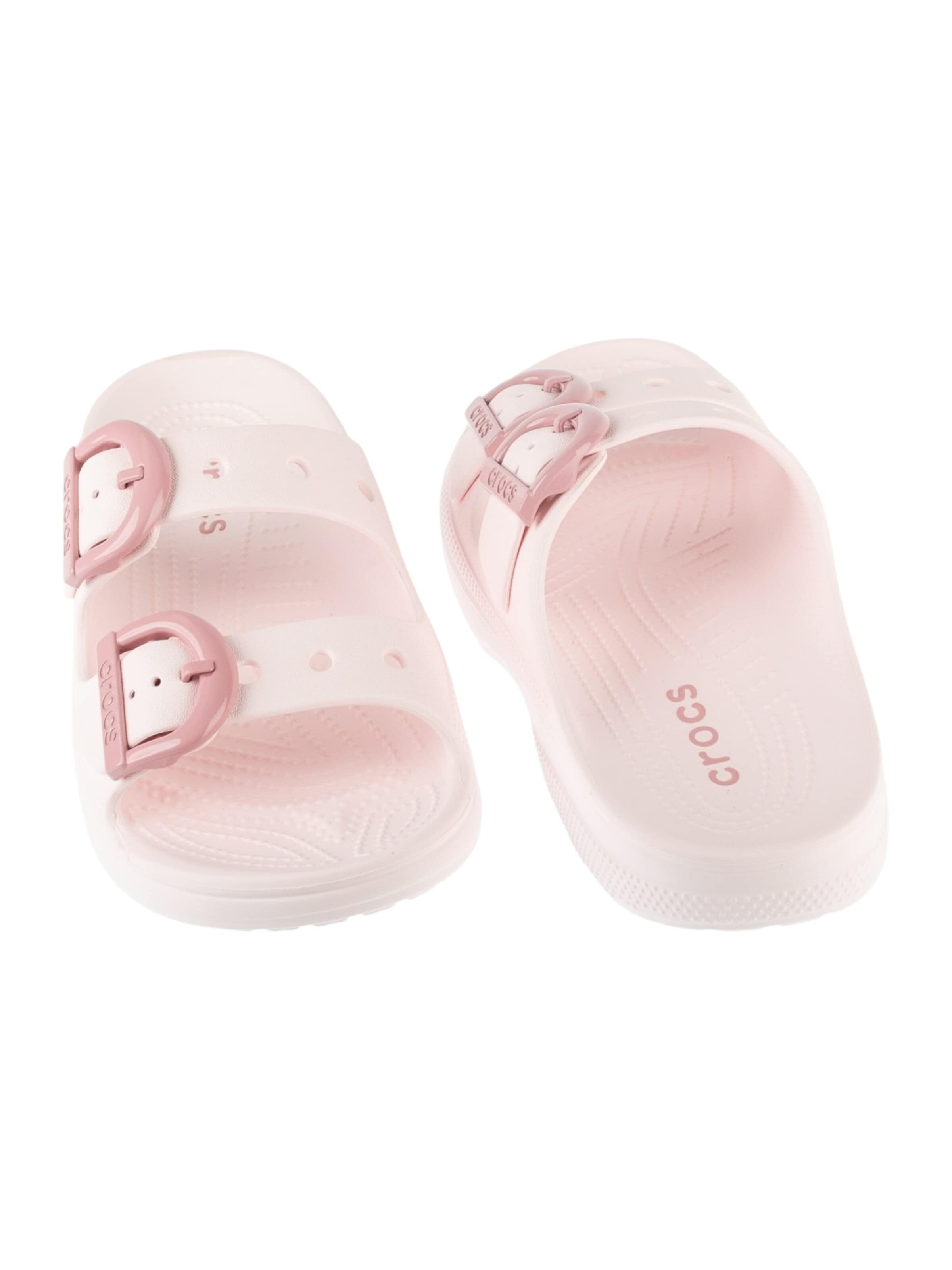 Crocs Strand-/badschoen 'Crocs Saturday Enamel Buckle Sandal W' in Roze