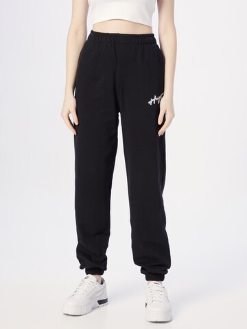 HUGO Red Tapered Pants 'Njola' in Black: front