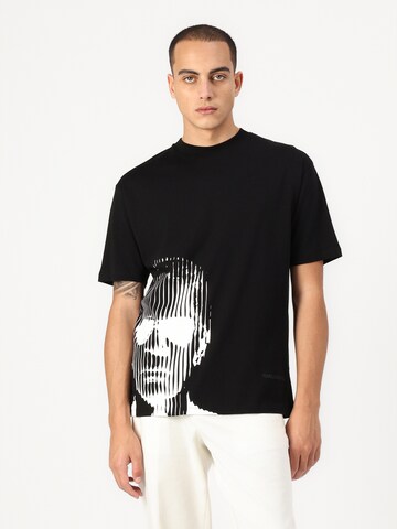 juoda Karl Lagerfeld Marškinėliai: priekis