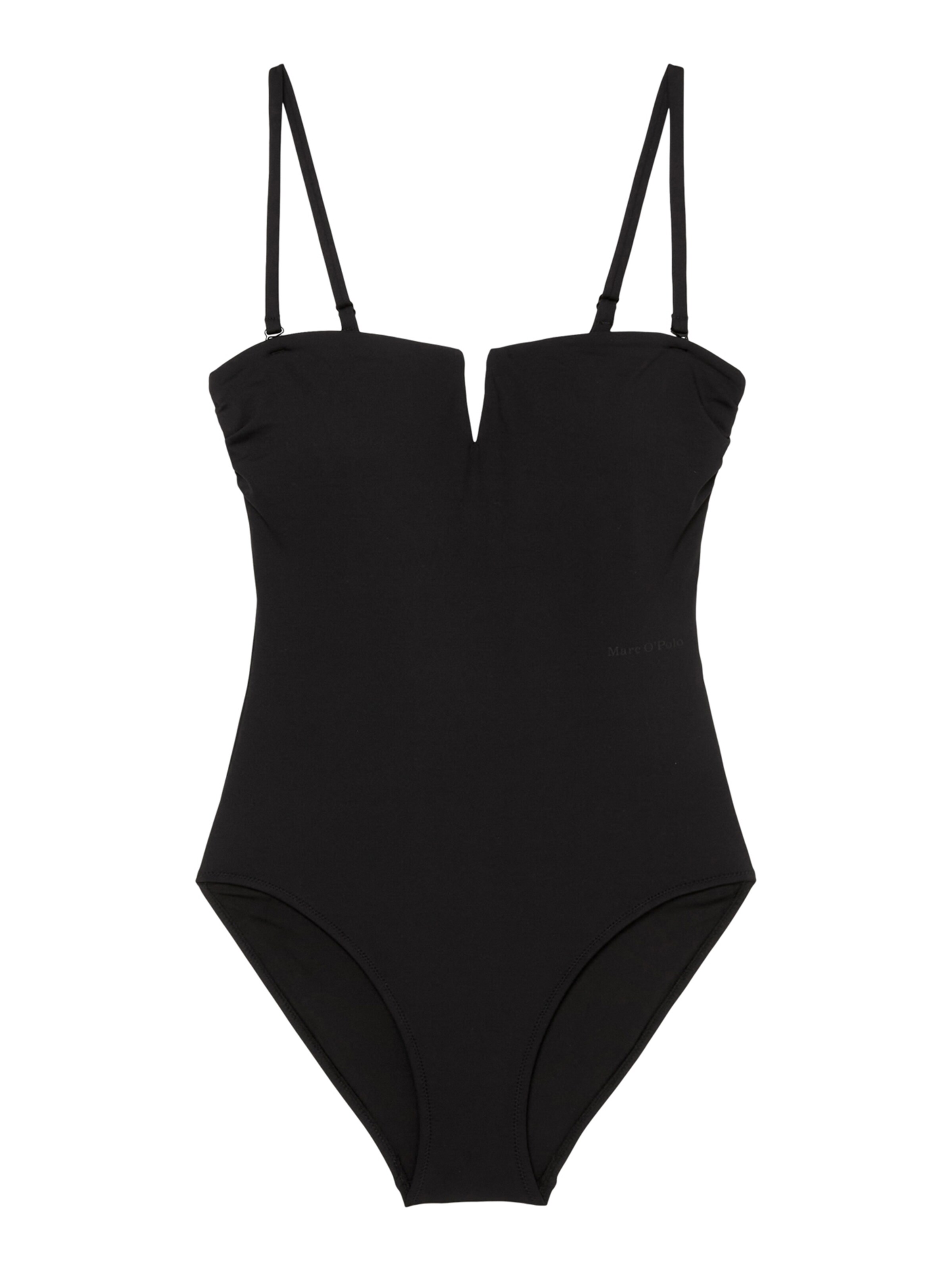 Marc O'Polo Bandeau Badeanzug ' Stockholm ' in Schwarz: Vorderseite