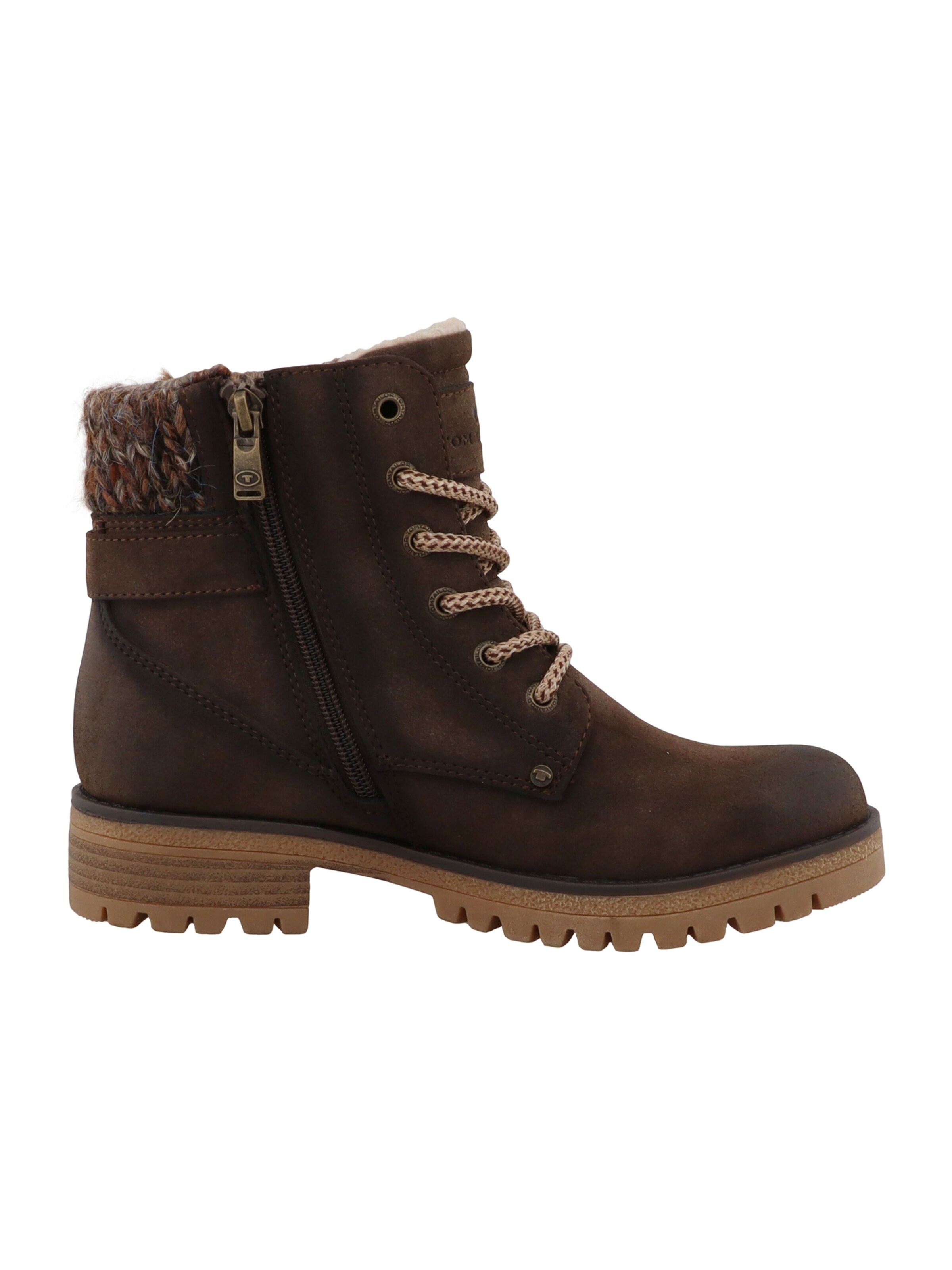 Bottines à lacets TOM TAILOR en marron