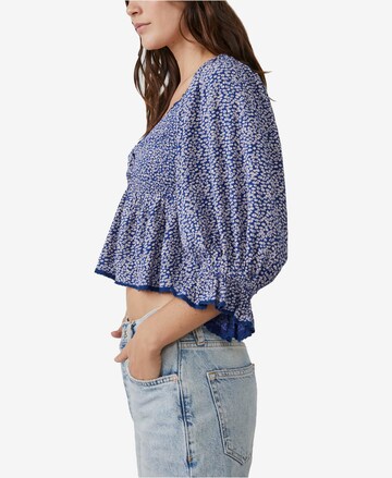 Free People - Blusa 'BRITTNEE' em azul