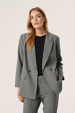 SOAKED IN LUXURY Blazer 'Hunter' in Grey: front