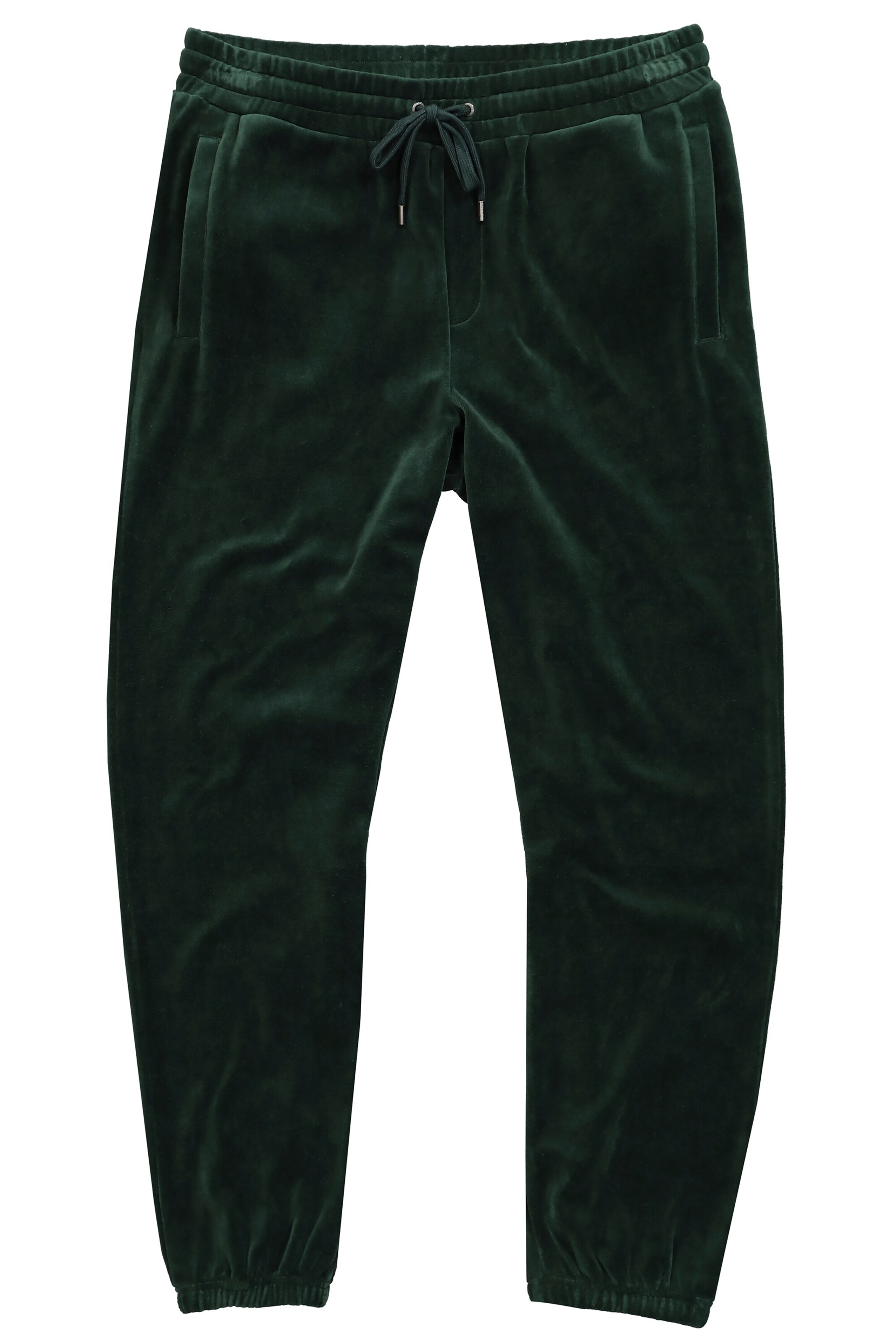 STHUGE Tapered Broek in Groen: voorkant