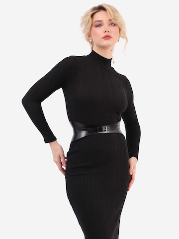 Haute Cuir Gürtel 'Crescent Corset Belt'‌‌‌‌‌‌‌‌ in Schwarz: Vorderseite