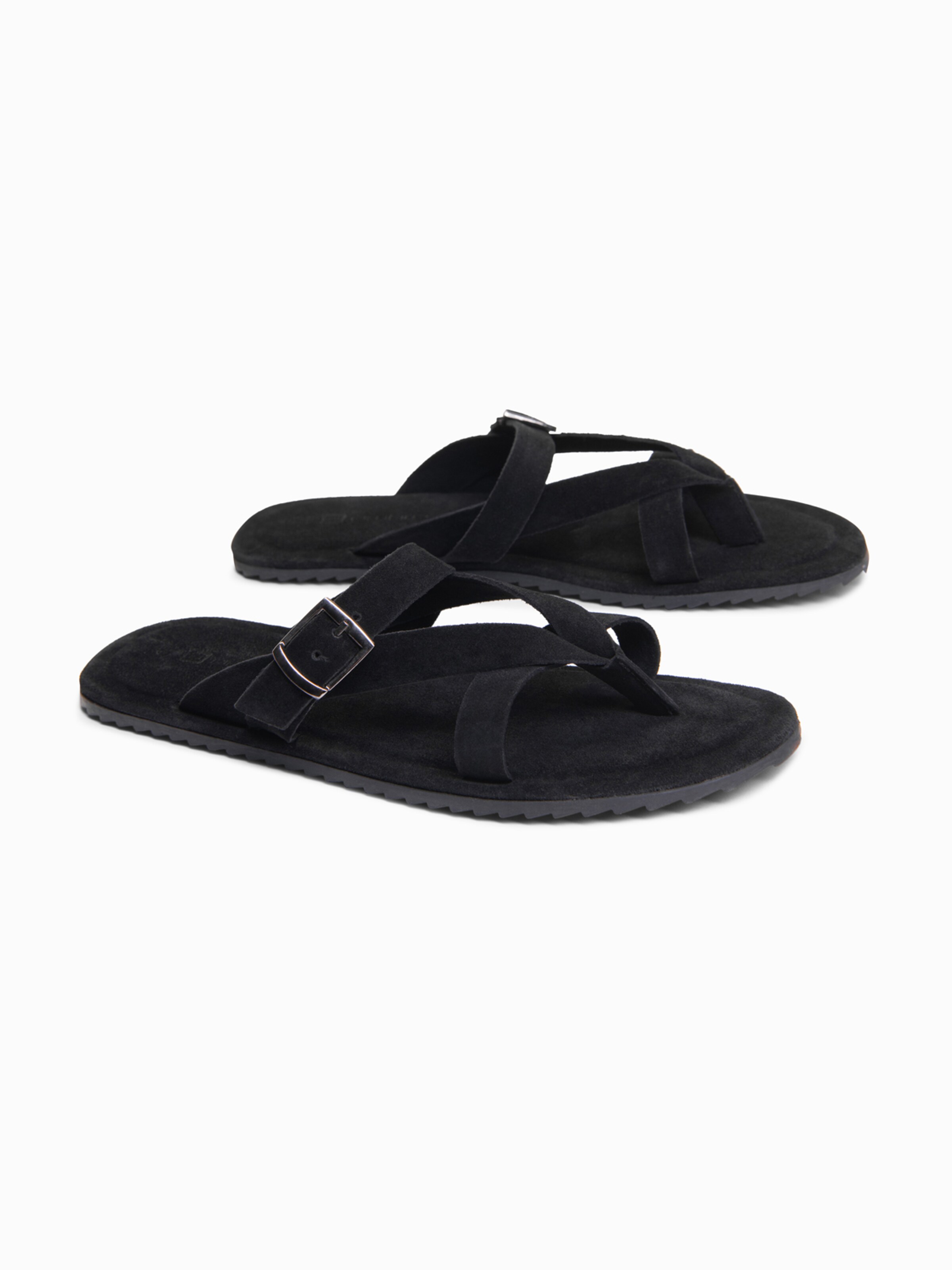 Ombre Teenslippers 'Klapki' in Zwart
