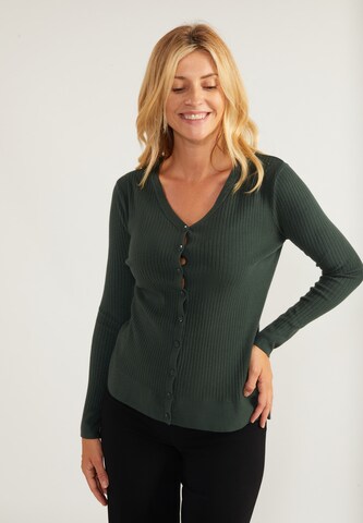 Cardigan usha BLACK LABEL en vert : devant