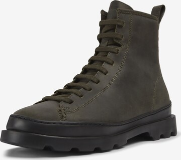 CAMPER Lace-Up Ankle Boots 'Brutus' in Green: front