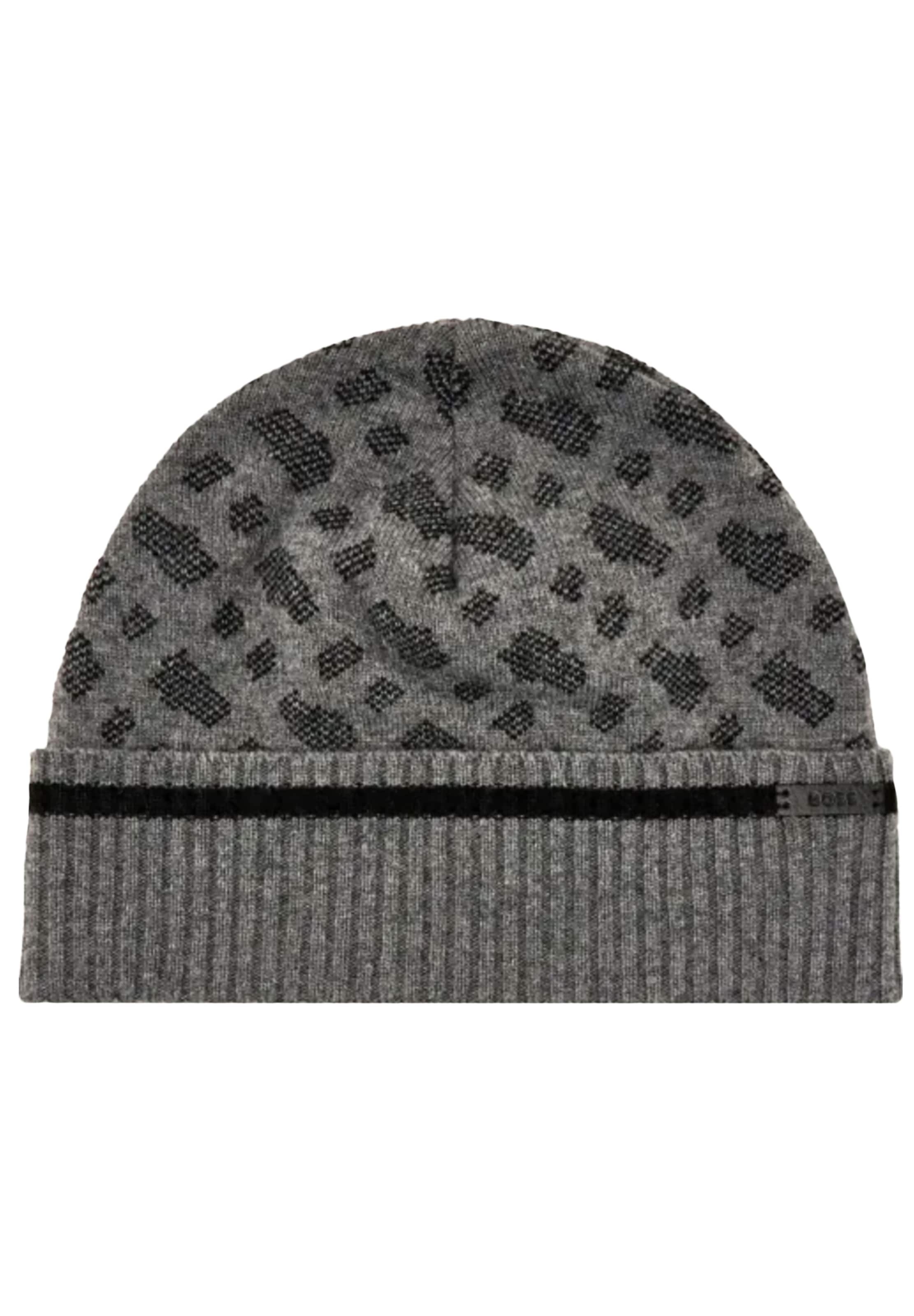 BOSS Beanie ' Helogo' in Grey / Black, Item view