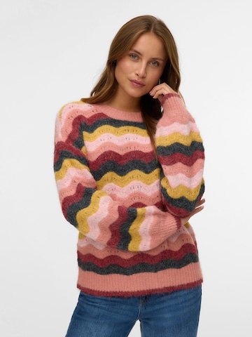 VERO MODA Sweter 'VMDOJ' w kolorze różowy: przód