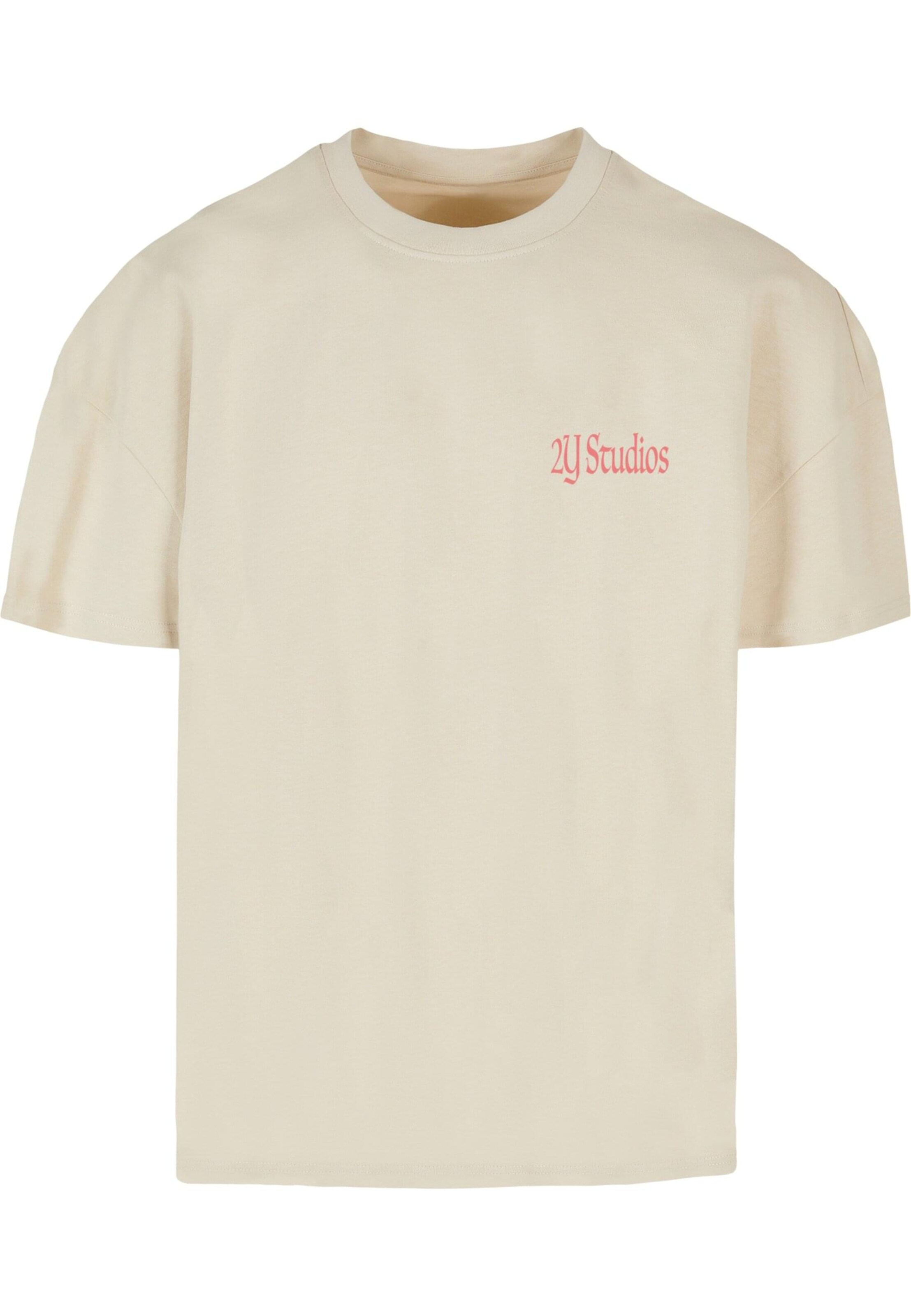 T-Shirt 'Peace Love Mercy' 2Y Studios en beige : devant