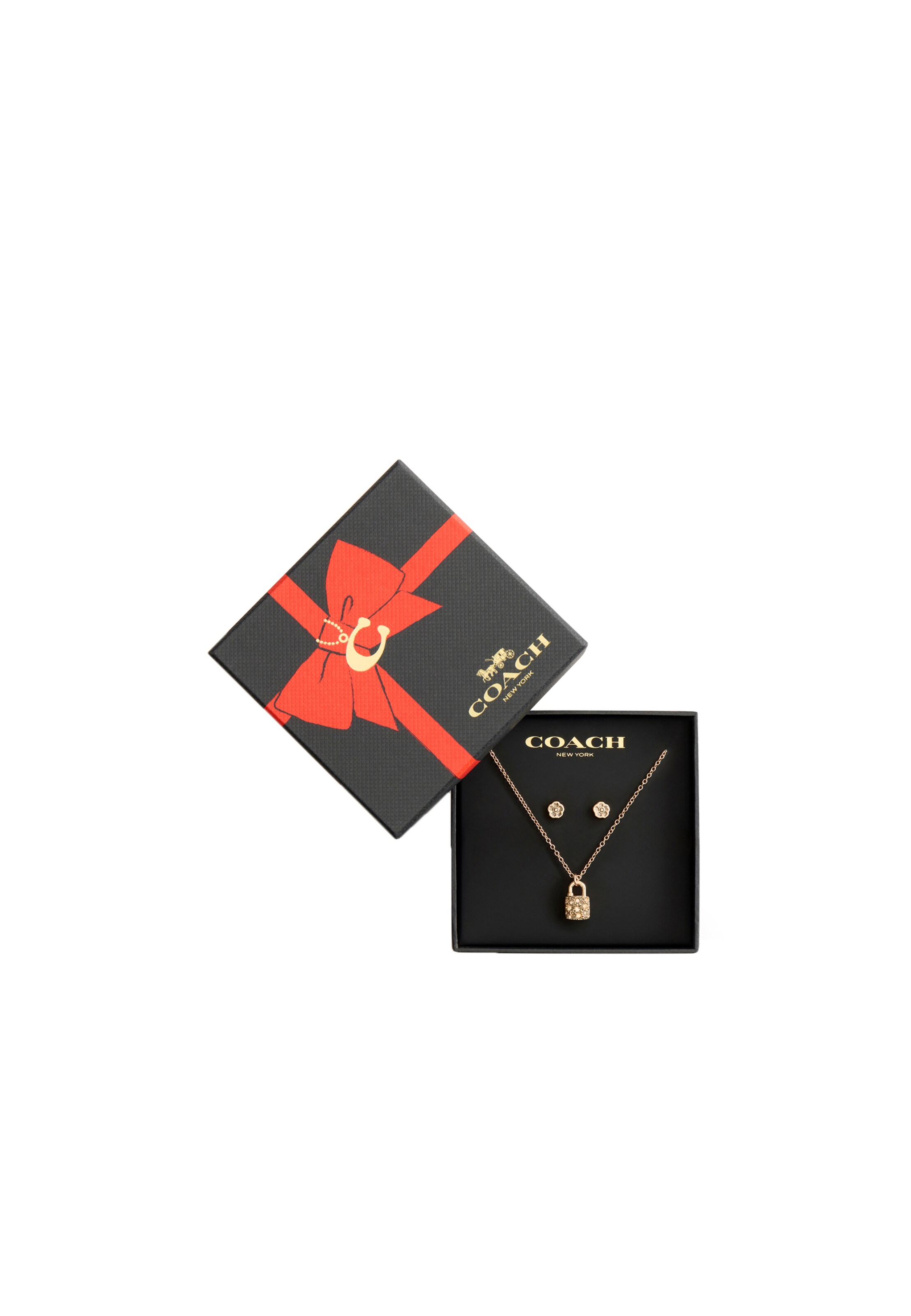 COACH Комплект украшений 'Signature C Pavé' в Золотой