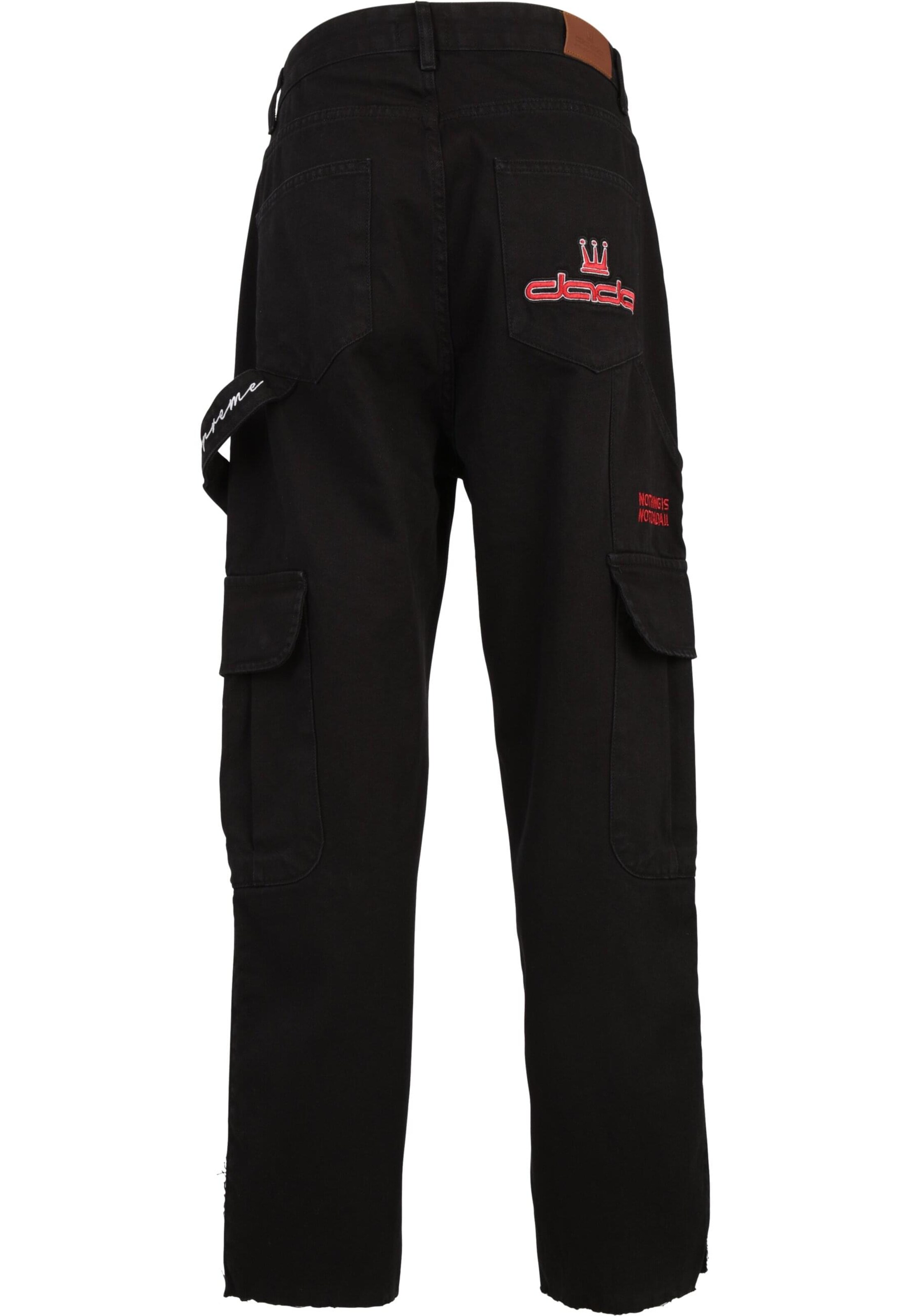 Dada Supreme Loosefit Cargojeans in Zwart