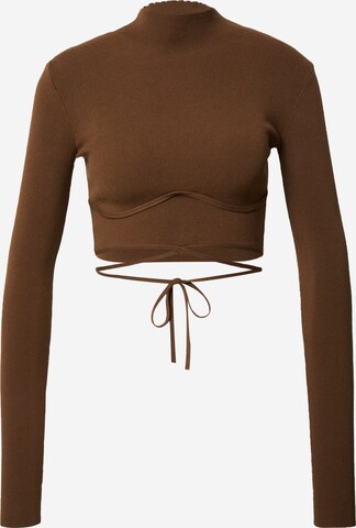 LeGer by Lena Gercke - Pullover 'Martina' em castanho: frente