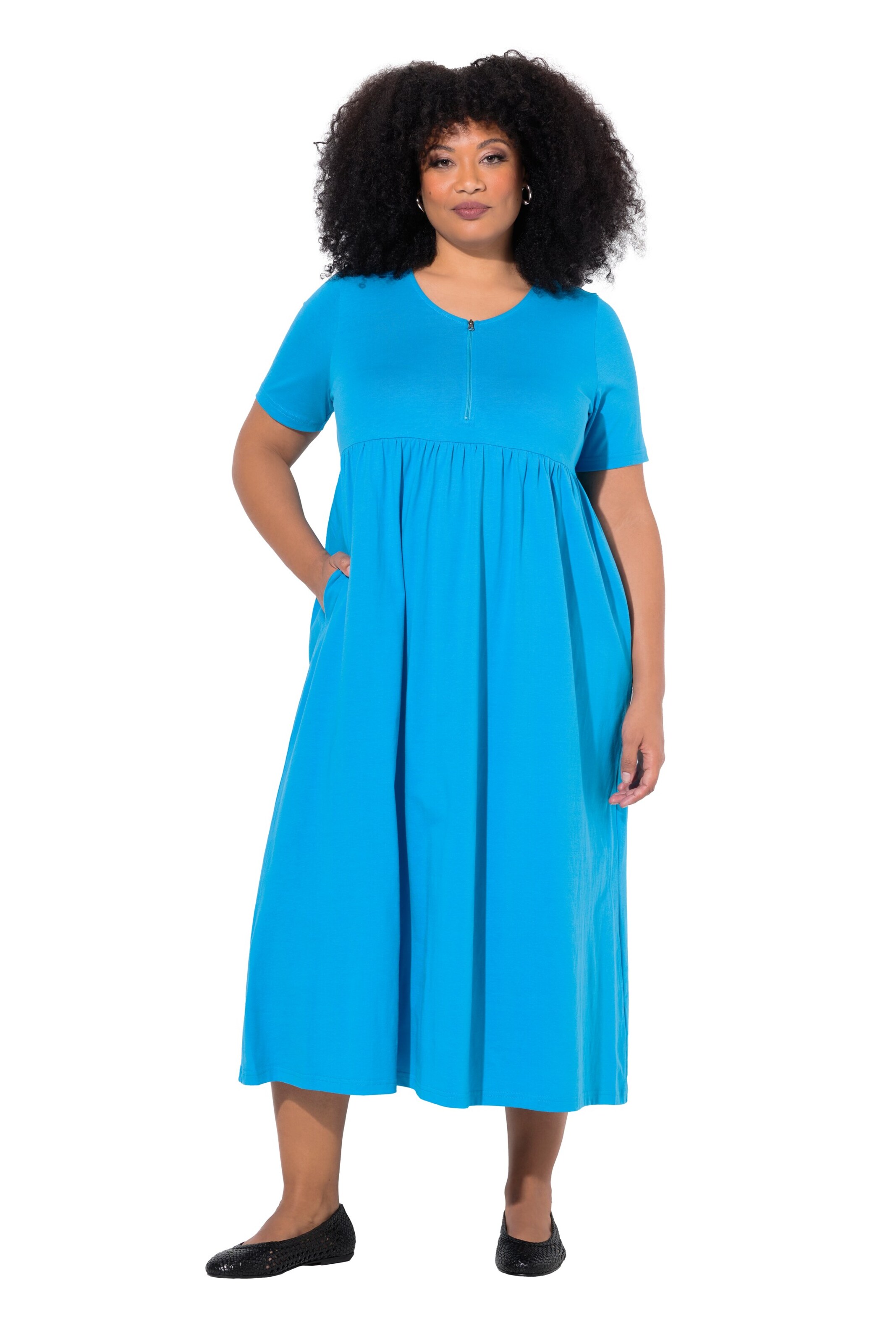 Ulla Popken Jurk in Blauw: voorkant