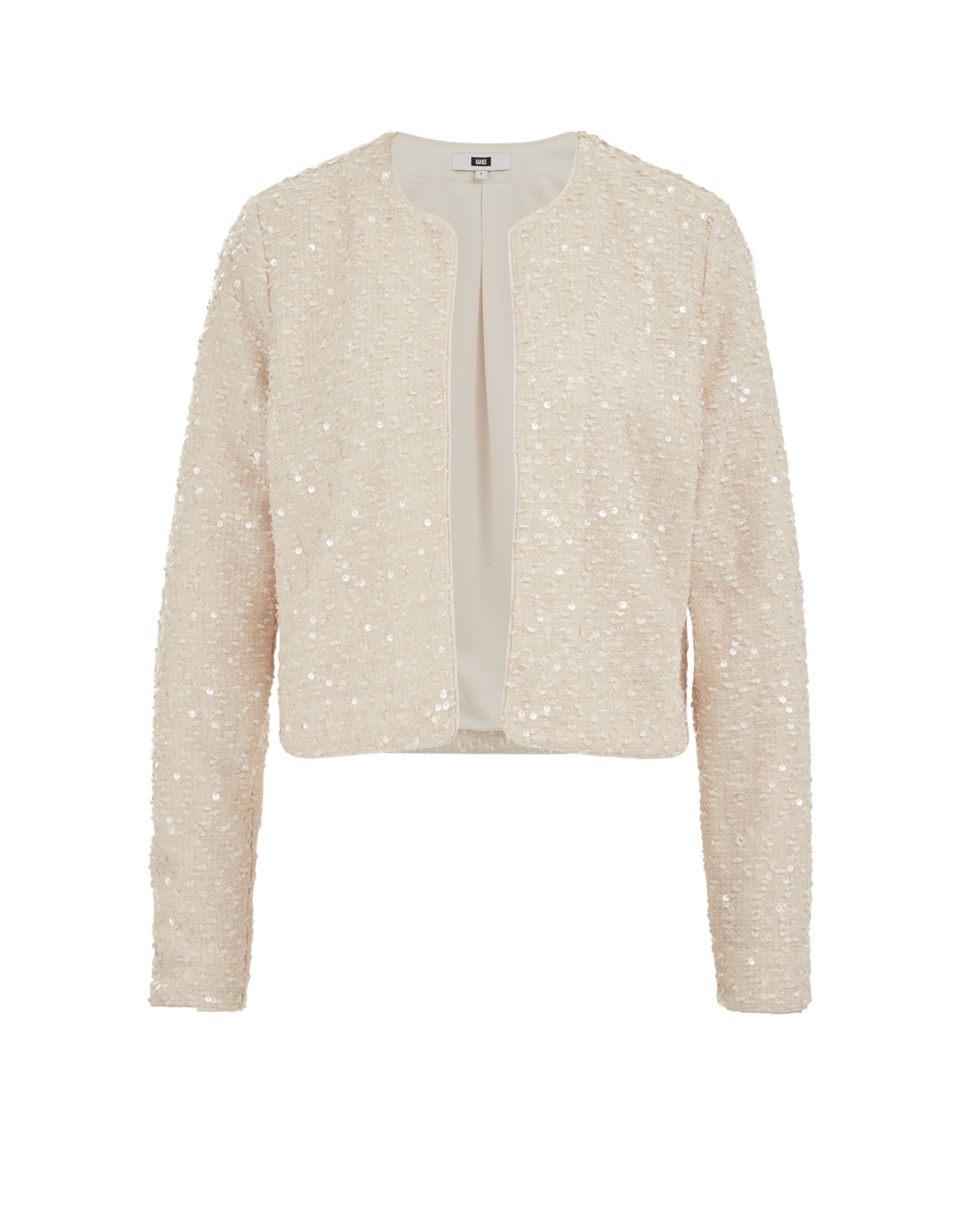 WE Fashion Sweatvest in Beige: voorkant