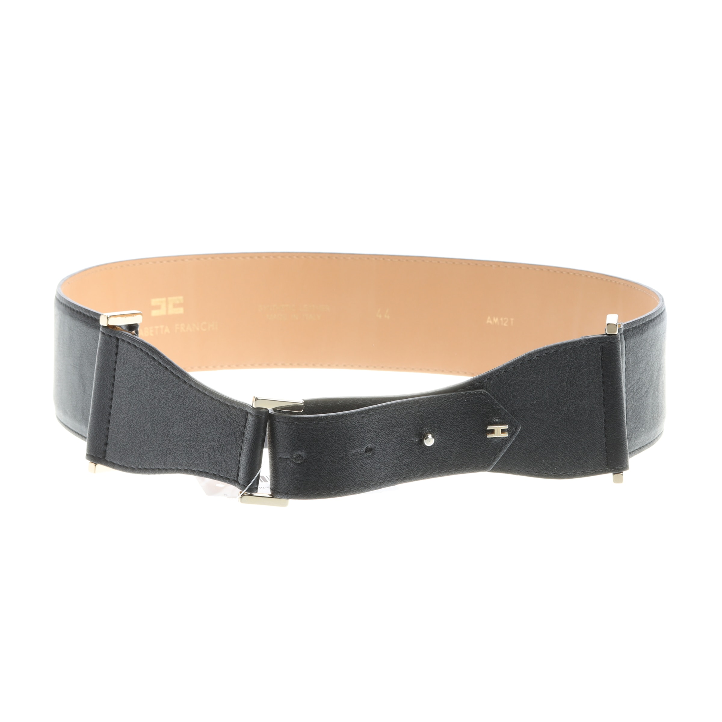 Elisabetta Franchi Gürtel XXL in Schwarz: Vorderseite