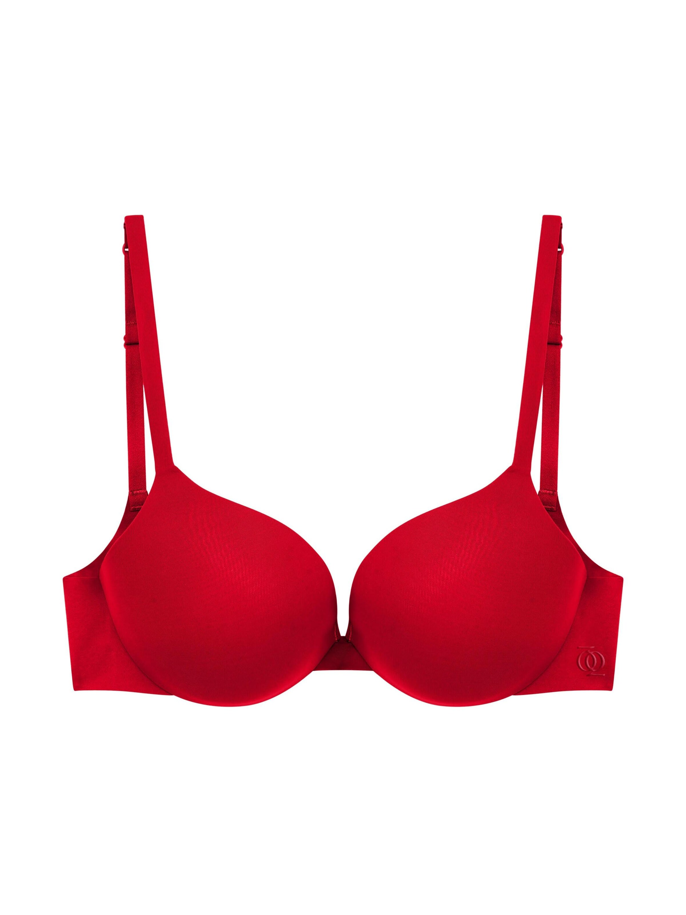 GOD SAVE QUEENS Push-up BH 'Second Skin Ultimate Push-Up Bra' in Rood: voorkant
