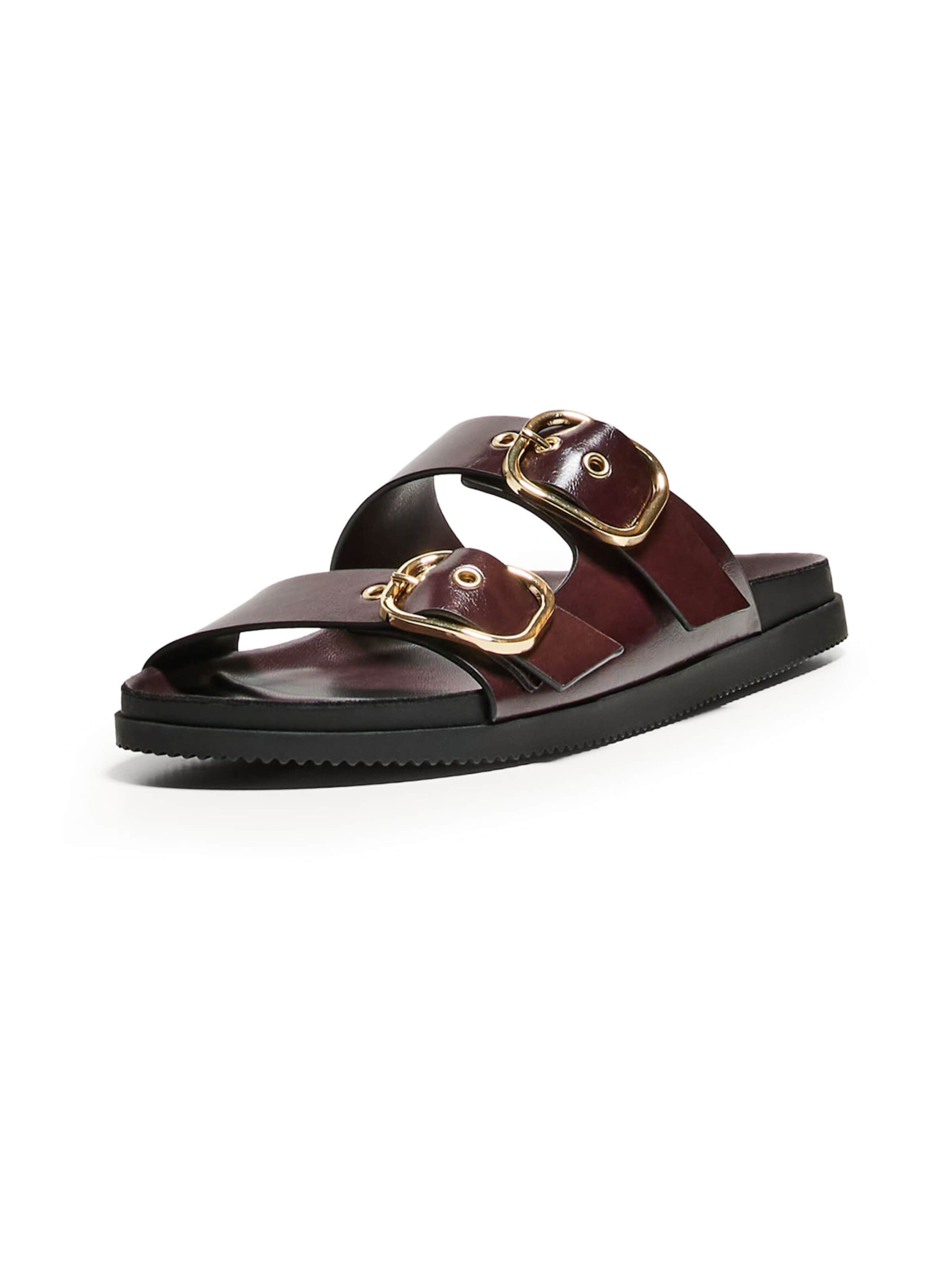 Saboți de la Bershka pe roșu: față