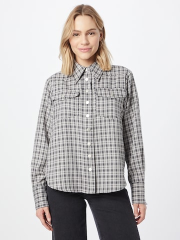 Warehouse Blouse in Grey: front