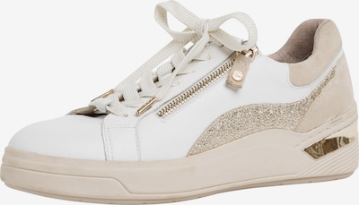Tamaris Pure Relax Baskets basses en crème / or, Vue avec produit