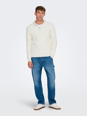 Only & Sons Pullover 'ONSTegan' i hvid
