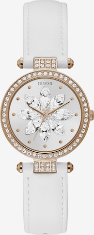 Orologio analogico 'Full Bloom' di GUESS in bianco: frontale