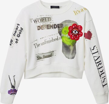 Desigual Sweatshirt in White: front