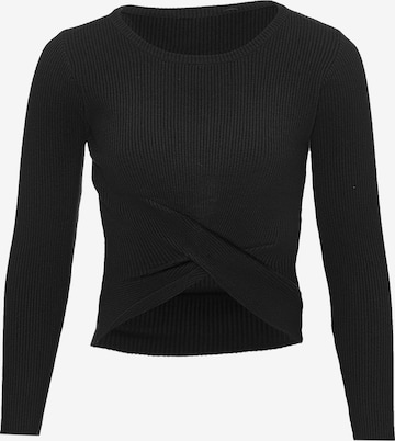 leo basics - Pullover em preto: frente