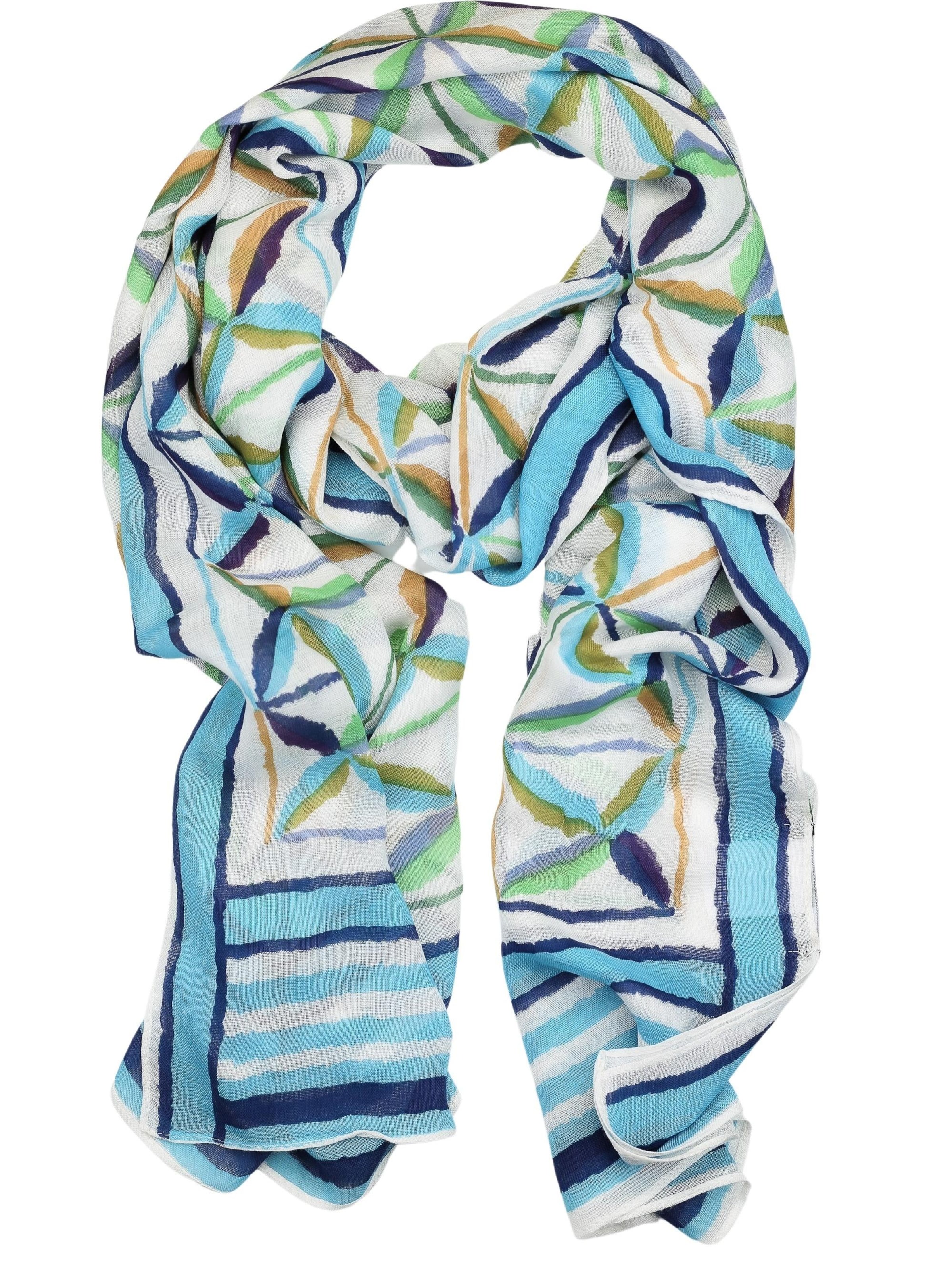 COLLEZIONE ALESSANDRO Scarf 'Mill' in Blue: front
