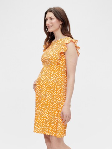 MAMALICIOUS Summer Dress in Orange: front