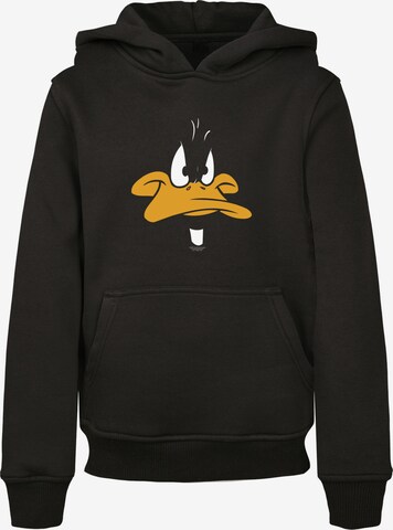 F4NT4STIC Sweatshirt 'Looney Tunes Daffy Duck Big Face' in Black: front