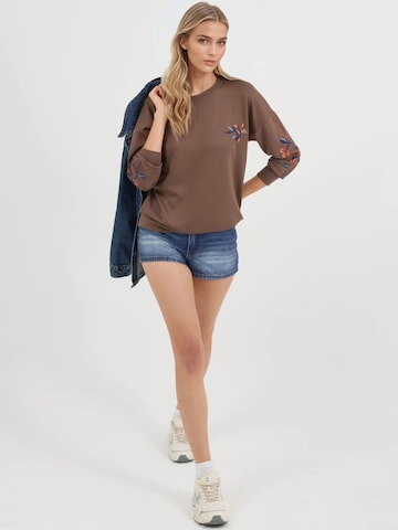 Sweat-shirt Hiccup en marron