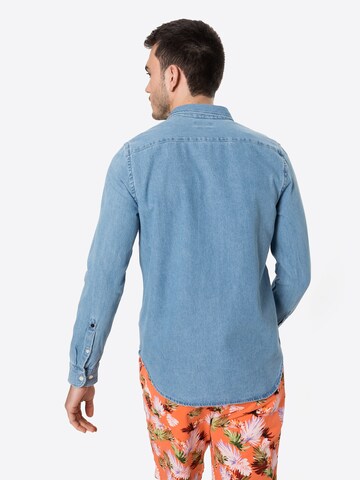 Superdry Tapered Hemd in Blau