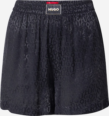 HUGO Red Pyjamahose 'SATINOIR' in Schwarz: predná strana