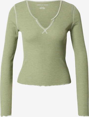 T-shirt American Eagle en vert : devant