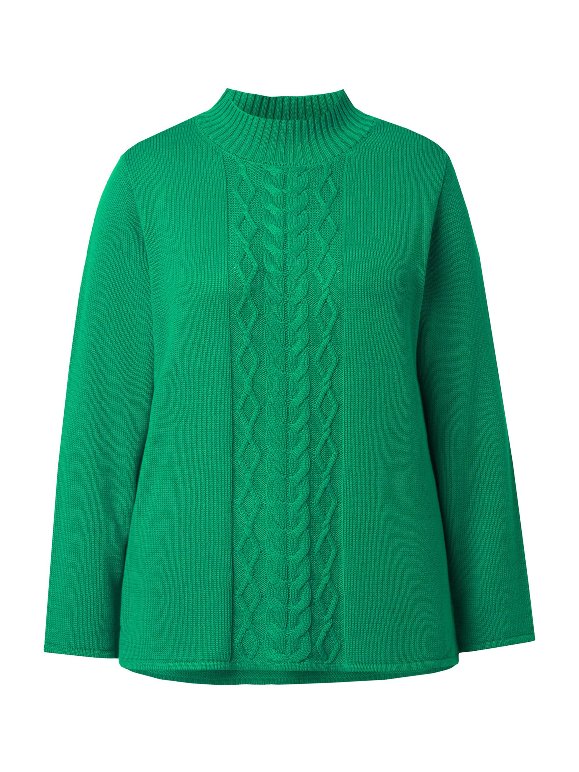 Pull-over Ulla Popken en vert : devant