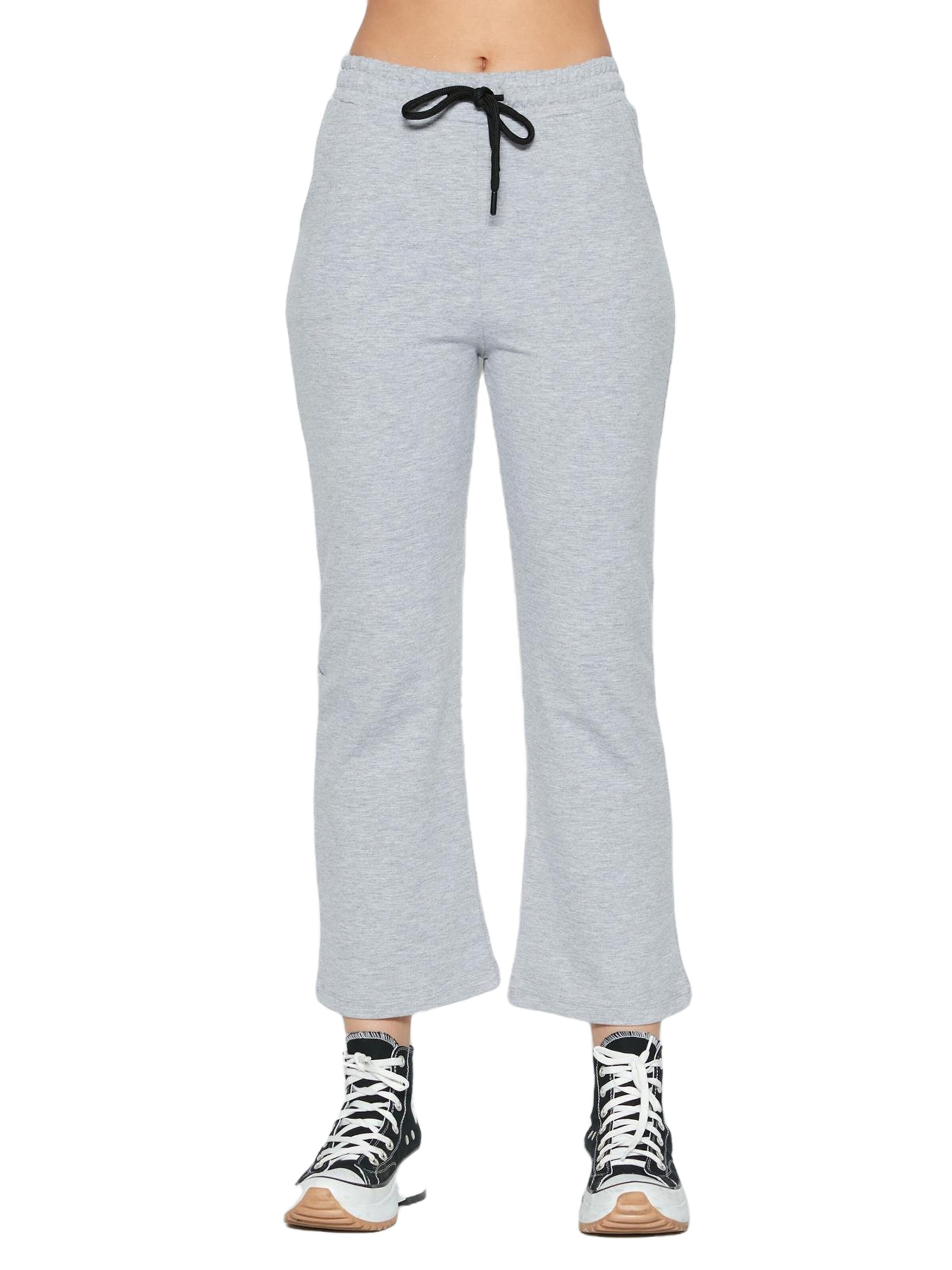 C&City Flared Trousers in Grey: front