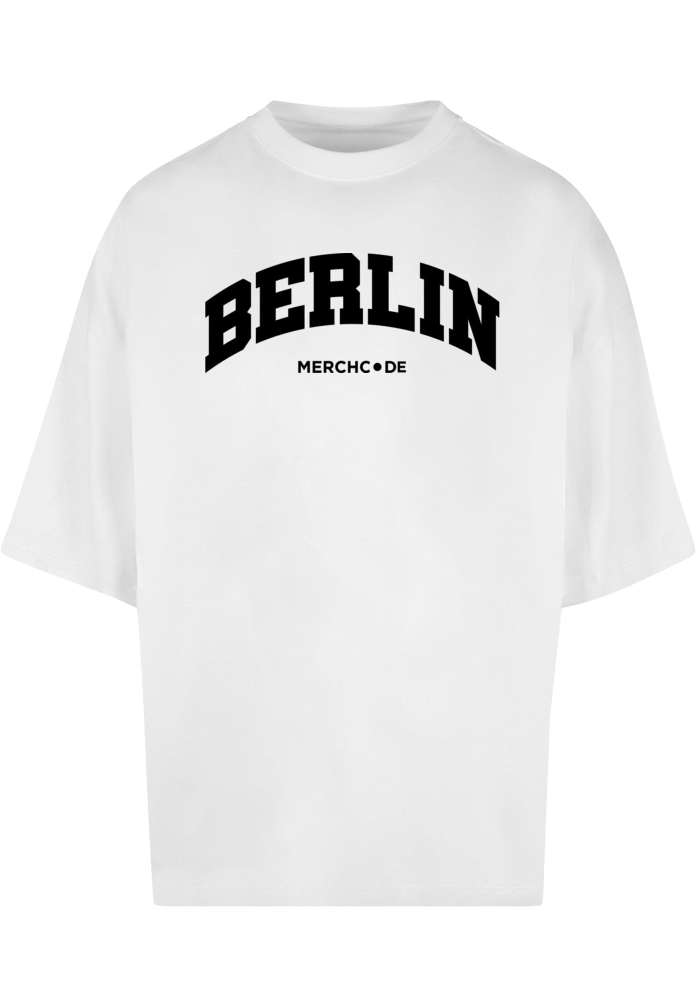 T-Shirt 'Berlin Wording' Merchcode en blanc : devant