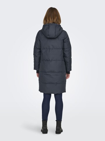 ONLY Wintermantel in Blauw