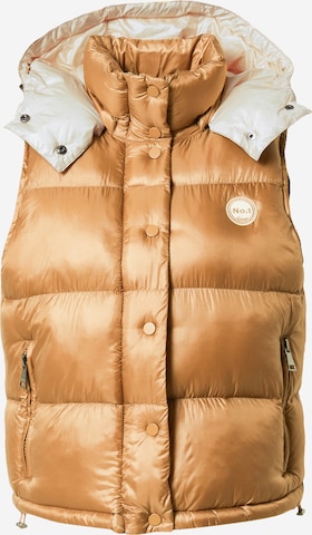 No. 1 Como Bodywarmer in Beige: voorkant