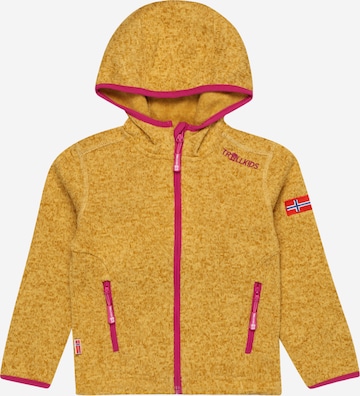 TROLLKIDS Athletic Fleece Jacket 'Jondalen' in Yellow: front