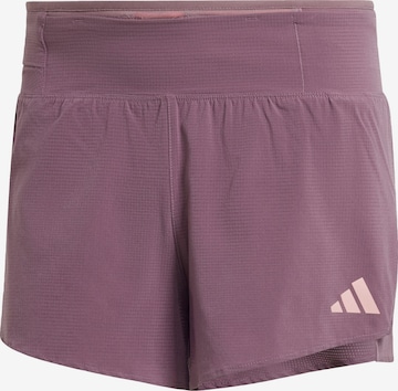 ADIDAS PERFORMANCE Workout Pants 'Adizero' in Purple: front