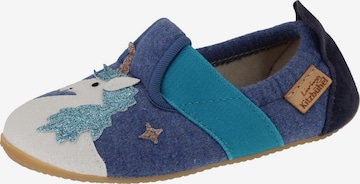 Living Kitzbühel Hausschuh 'Einhornzauber' in Blau: Vorderseite
