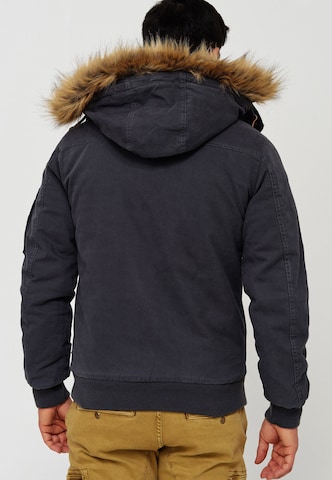 INDICODE JEANS Winter Jacket 'Pennington' in Grey