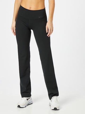 NIKE Regular Workout Pants 'Power Classic' in Black: front