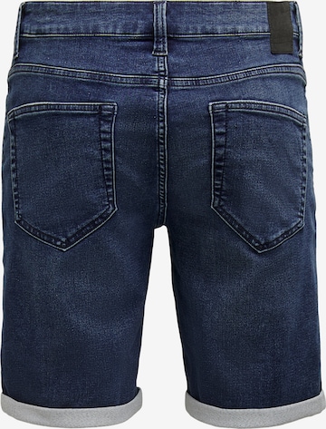 Only & Sons Slimfit Shorts 'Ply Life' in Blau