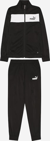 PUMA Sweatsuit 'Poly' in Black: front