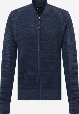 G-Star RAW Gebreid vest in Blauw: voorkant