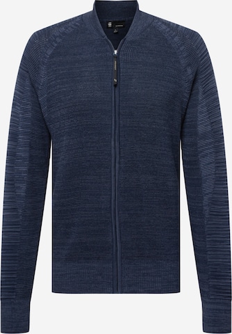 G-Star RAW Knit Cardigan in Blue: front